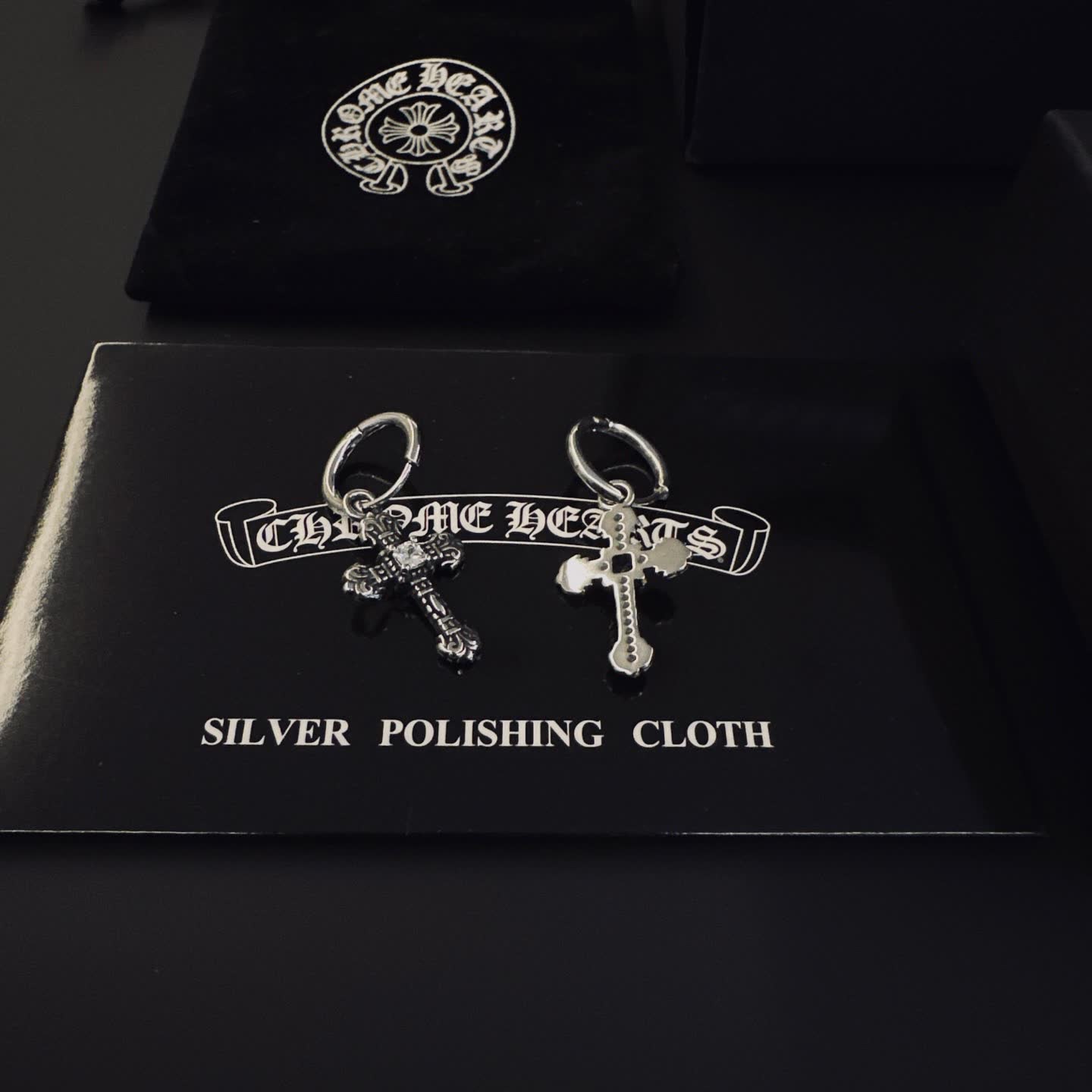 Chrome Hearts Chrom Hearts Silver Cross Earrings